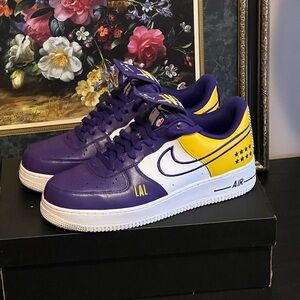 Nike Air Force 1 Los Angeles Lakers Custom Sneakers